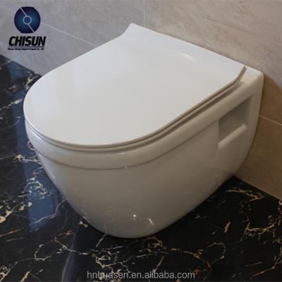 China Hidden Cistern Aqua Ceramic Wall Hung Rimless Toilet With Hidden Cistern for sale