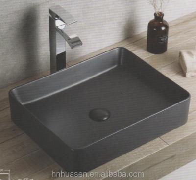 China Shampoo Sinks Colored Wash Basin Toilet Ceramic Black Art Basin (HAB-453YA) for sale