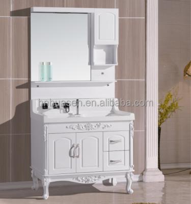 China HS-861 Bathroom Vanity PVC Wash Basin Cabinet Modern Design for sale