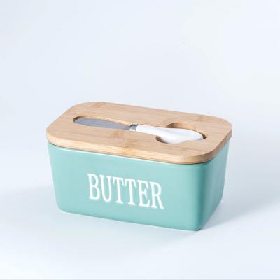 China Freshness Preservation 650ML Rectangle Butter Storage Container Sealing Box Butter Keeper for Kitchen Supplies for sale