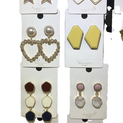 China Other Professional Factory Color Mix Geometric Dangle Earrings For Girl Ear Studs Earrings for sale