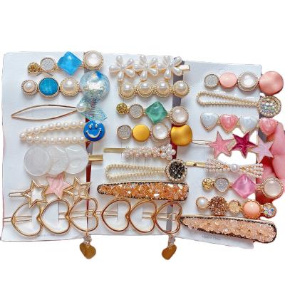 China Lovely Simple 8 Pieces PUSHI Children Hair Clip Hairpin Accessory Princess Hair Clip Baby Cute Hairpin Hair Clips Fits Hairpins For Kids for sale