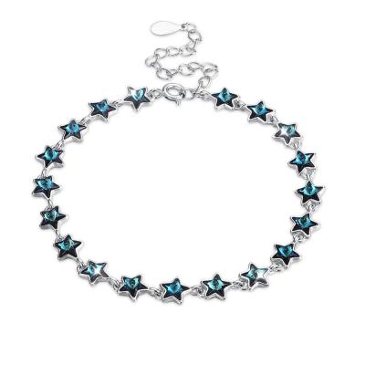 China Lady PUSHI crystal bracelet star s925 sterling silver lady bracelet for sale