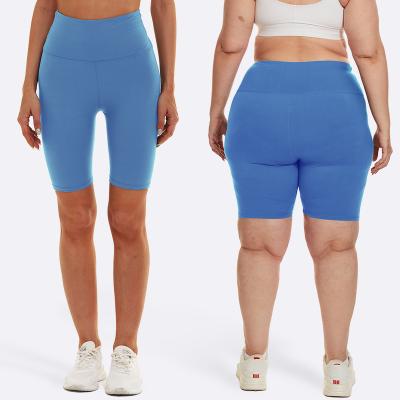 China 2022 New Breathable RTS Sportswear OEM/ODM High Waist Workout Sports Yoga Butt Crack! crack! legging shorts with pockets custom for sale