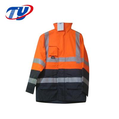 China Safety windproof orange reflective jacket for sale for sale