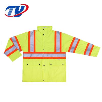 China Safety reflective jacket in breathable high visibility construction for sale