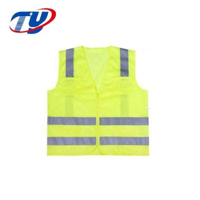 China Easy To Clean Hi Vis Reflective Safety Vest Safety Yellow Orange Logo Fabric Color MOQ PVC Workwear Mesh for sale