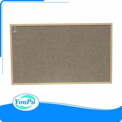 China Message Board Wood Frame Bulletin Board Fabric Notice Pin Canvas Board for sale