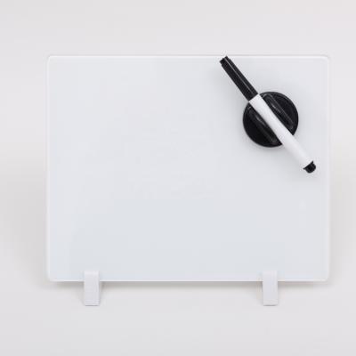 China 25*30cm Amazon Interactive Table Tempered Glass Desktop Note Board Glass Office Supplies for sale