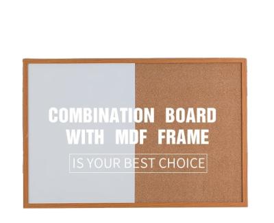 China School Teaching CH014 Office Display Whiteboard Wood Frame Multi Functional Combination Board for sale