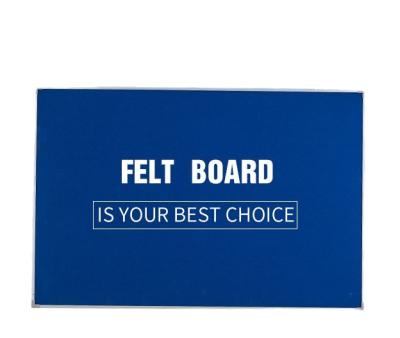 China School Display Teacher CH026 Blue Bulletin Felt Board For School Office Home Use for sale