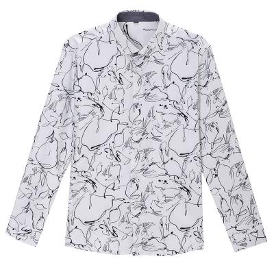 China Breathable High Quality Fashion Style Mens Long Sleeve Hawaiian Shirts Loose Retro Long Sleeve Shirts for sale