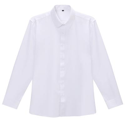 China Factory Price Breathable Great White Classic Solid Dress Shirts Spring Autumn Cotton Slim Fit Solid Shirts for sale