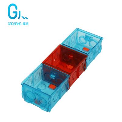 China 86*86MM 86 PC Electrical Back Mount PC Box Switch Plastic Box Type Bottom Box for sale