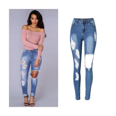 China Factory direct sale women's QUICK DRY casual jeans high waist blue jeans women for sale