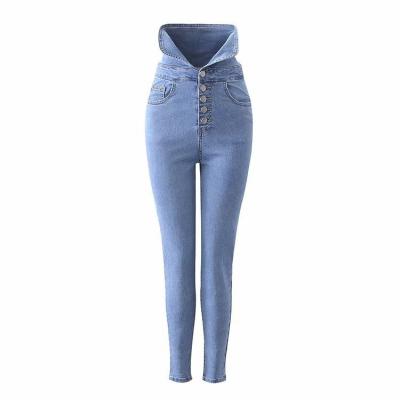 China Wholesale custom QUICK DRY skinny pants button up design slim stretch women's highwaist jeans for sale