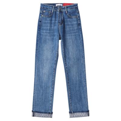 China Wholesale custom QUICK DRY jeans ladies jeans ninth OEM denim pants distressed women denim pants for sale