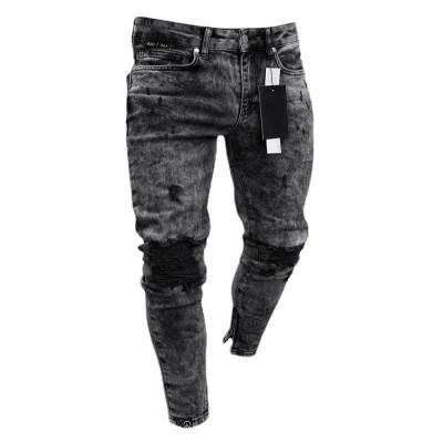 China 2021 custom mens breathable jeans men ripped black designer skinny jeans pants jeans men for sale