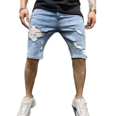 China Ripped Denim Shorts Mens Summer Clothing Shorts Men's Jeans Breathable Jeans Shorts for sale