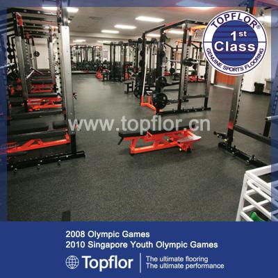 China Outdoor Non-slip Rubber Flooring Mat For Gym /Weight Room for sale