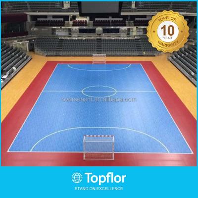 China Basketball Floor Indoor Futsal Sports Futsal PVC Rubber Flooring Solid Color And Wooden Design Topflor180 100% Pure PVC 8 ​​Years for sale