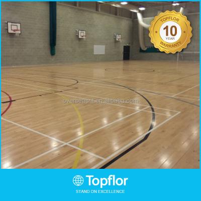 China Indoor Topflor Approved Indoor Vinyl Tile Wood Flooring For School Fitness Yard for sale