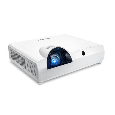 China Short Jet 0.42 wxga 1080p 3LCD Short Throw 6000 Lumens Short Throw Advertising Laser Projector for sale