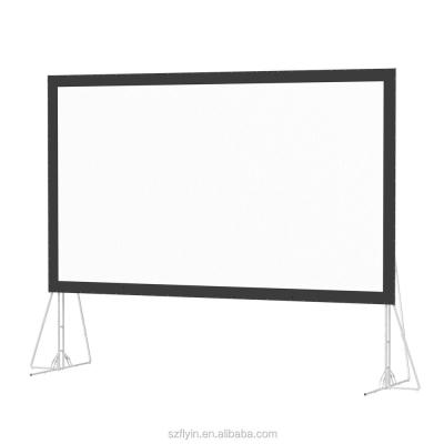 China Frame Flying Case 200 Inch Front Quick Folding Projection Screen for sale