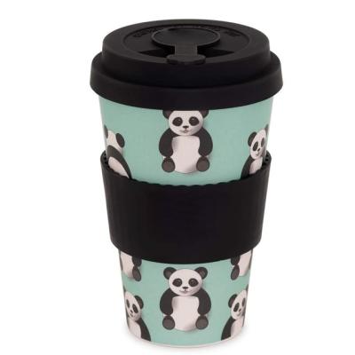 China Popular Eco-Friendly Fiber Material Bamboo Mug Material In Daily Life Bamboo Reusable Coffee Mug For Travel 14OZ Custom Capacity for sale