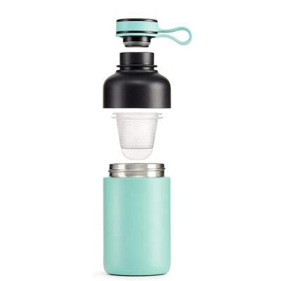 Chine High Quality Viable Top Selling Stainless Steel Pantone Color 10OZ Double Wall Water Bottle Holder With Strap And Infuser à vendre