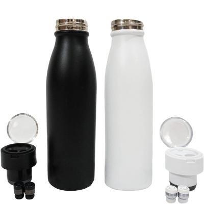 China Viable Single Water Bottle For Drinking Sublimation Double Wall Insulated Bottle Wireless Earphone 3 In 1 Bottle for sale