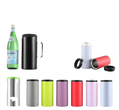 China SMALL Mouth Vacuum Flask Bottle Best Seller Stainless Steel Insulated Can Cooler Thin Double Walled Stainless Steel Insulated Can Cooler For 10 Ounce for sale