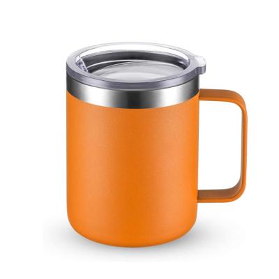 China Sustainable Double Wall Stainless Steel Coffee Travel Mug With Lip And Handle Drink Water Mug for sale