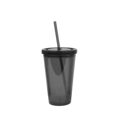 China Viable Accept 8 oz/PACK, Reusable Plastic Acrylic Double Wall Tumbler 20 Classic Clear Cup, with Reusable Straw for sale