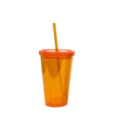 China Sustainable Cold Drinks Tumbler - Double Wall 16oz Capacity Suitable In Summer Use And Beverage, Plastic Water Cup 16oz 20oz In Stock Wholesale for sale