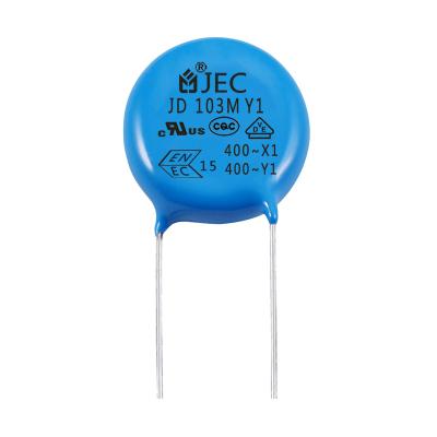 China Office Equipment Spark Killer Y1 Safety Capacitor 103M Ceramic Ultra Small Capacitor 400V Y5P-Y1-103M/400V for sale