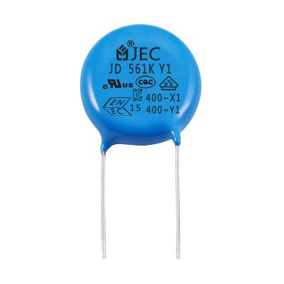 China Office Equipment Y1 561K 400V Safety Capacitor Ceramic Capacitor For EMI Suppression Filtering Y5U-Y1-561K-400V for sale