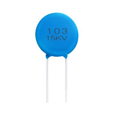 China High voltageDC power supplied resistance to DC high voltage ceramic capacitor Y5V-103M-15KV for coupling circuit Y5V-103M-15KV for sale