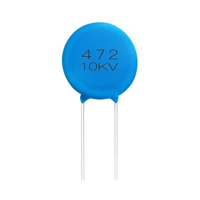 China High voltageDC power supplied resistance to DC high voltage ceramic capacitor Y5T-472K-10KV for coupling circuit for sale