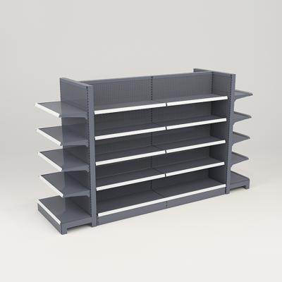 China High Rated Supermarket Retail Gondola Shelving Corrosion Protection Storage Shelf Display Stand for sale