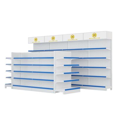 China Good quality 5 layer corrosion protection perforated supermarket metal display racks for sale