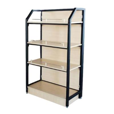 China 1)Supermarket 2)heavy duty steel wooden stores shelf and showcase shelve furniture rack for sale