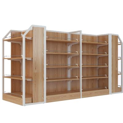 China 1)Supermarket 2)Store Rack Shelf Furniture Wooden Steel Wood Shelves Customized Shops Grocery Stores for sale