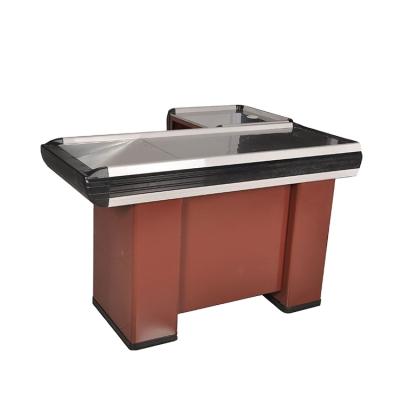 China Supermarket Mobile Cashier Table Checkout Counter for sale