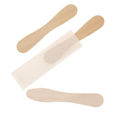 China Wholesale Viable Natural Wooden Color Disposable Wooden Ice Cream Spoon For Ice Cream for sale