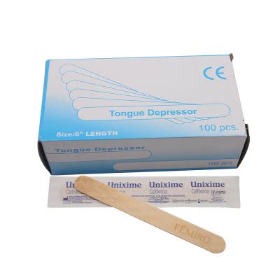 China Soft Low Price Disposable Box Packed Wooden Spatulas For Hospital / Clinic for sale