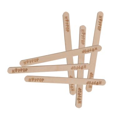 China Sustainable Wooden Biodegradable Custom Logo Popsicle Stick Ice Cream Stick for sale