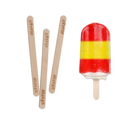 China Sustainable OEM Birch Wood Popsicle Stick With Logo for sale