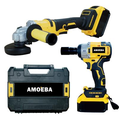 China Hot Selling Surface Processing Machine- Cordless Angle Grinder with Combined Lithium-ion Impact Wrench for sale