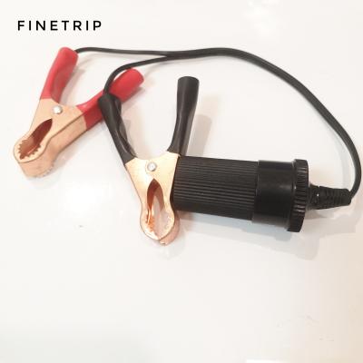 China A Few Cars 12V Power Car Cigarette Lighter Female To Clip Extension Connector To Battery Terminal Removable Adapter Auto Socket for sale